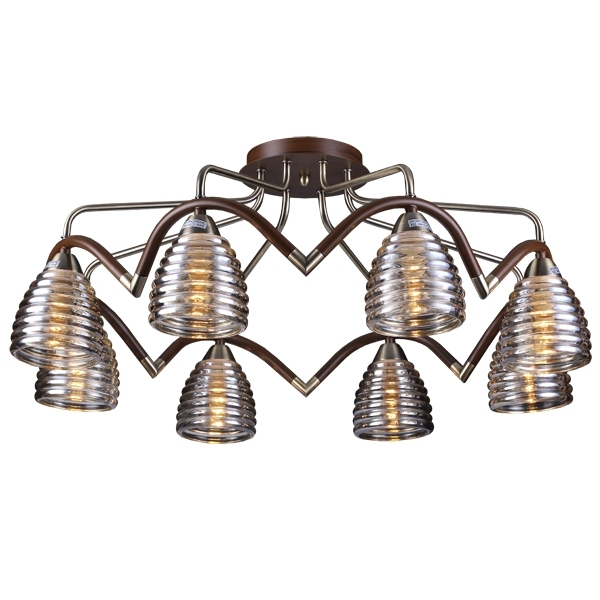 Потолочная люстра Natali Kovaltseva 10801 10801/8C WALNUT