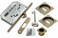 Ручки купе для раздвижных дверей с замом под ключ "буратино" Morelli MHS-2 L AB бронза