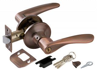 Ручка защелка (кноб) дверная нажимная Punto 6020 AC-E кл./фик. медь