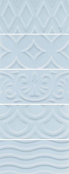 Плитка керамическая Kerama Marazzi Авеллино голубой структура mix 16015 настенная 7,4х15