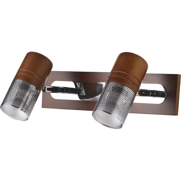 Спот N-Light 6203B/2E14 chrome + brown wood