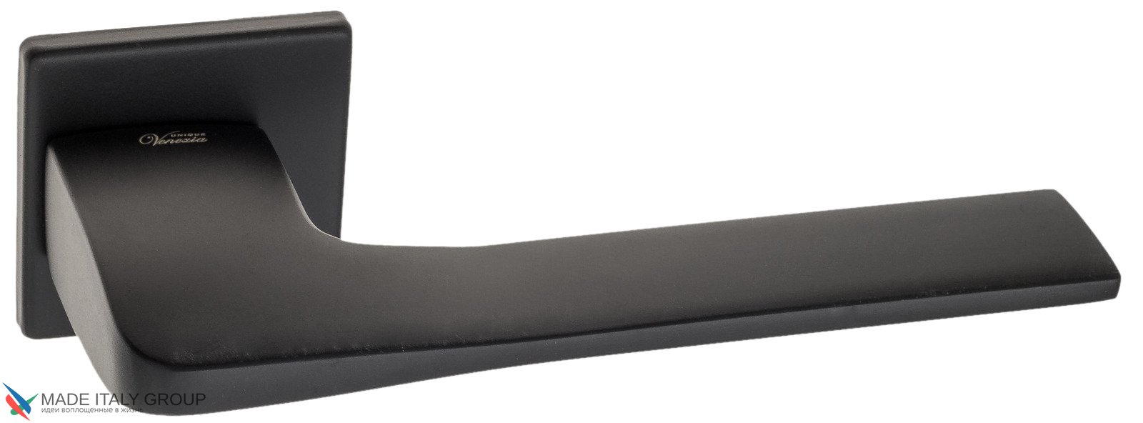 Дверная ручка Venezia Unique "SIMPLE" FSS матовый черный