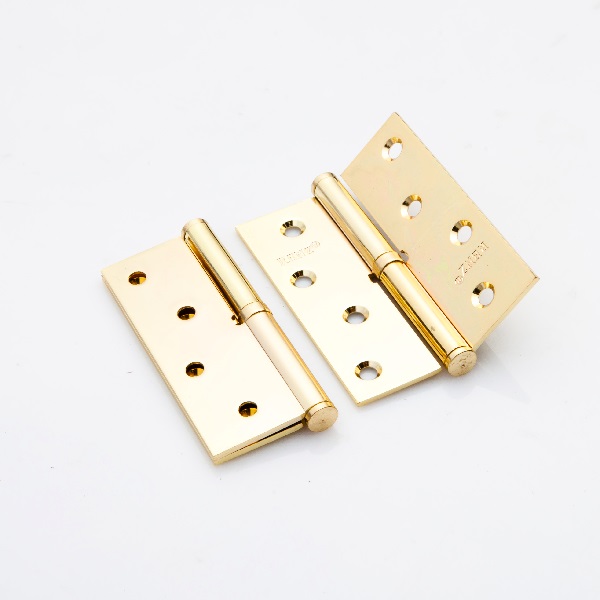 Петля дверная стальная RENZ L 100 FH GM- 100*75*2,5 б/колп,с обв, левая, лат.бл.