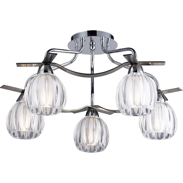 Люстра потолочная N-Light 406-05-13 chrome + antique brass