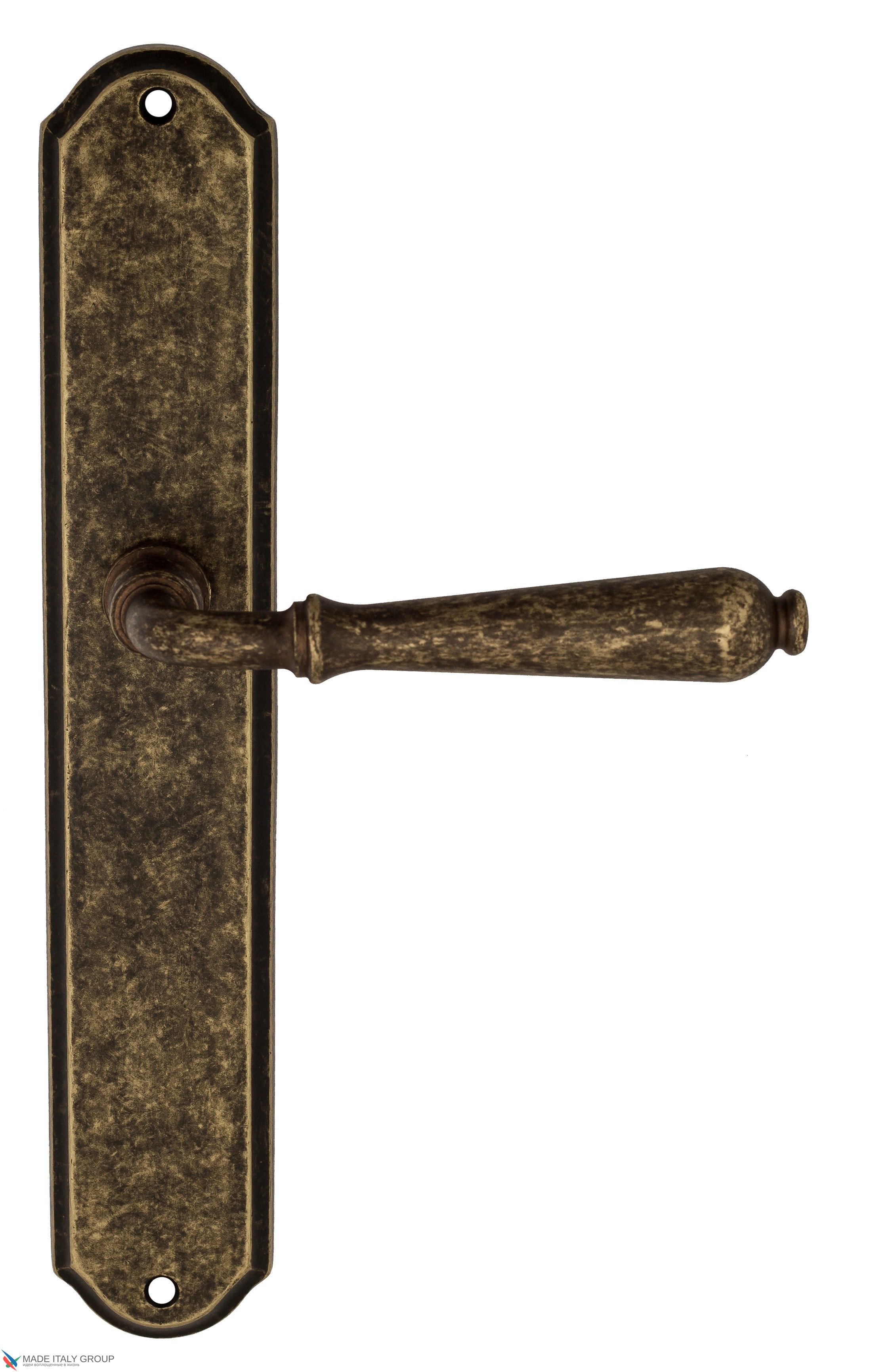 Дверная ручка Venezia "CLASSIC" на планке PL02 античная бронза