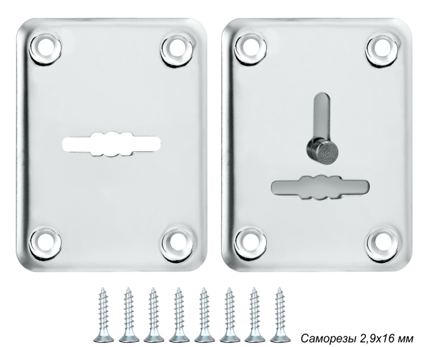 Декоративная накладка Punto ESC081-SS (нержавейка) на сув. замок (1 пара)