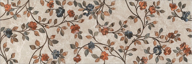 Декор Kerama Marazzi Гран-Виа цветы обрезной VT\A26\13083R 30х89,5