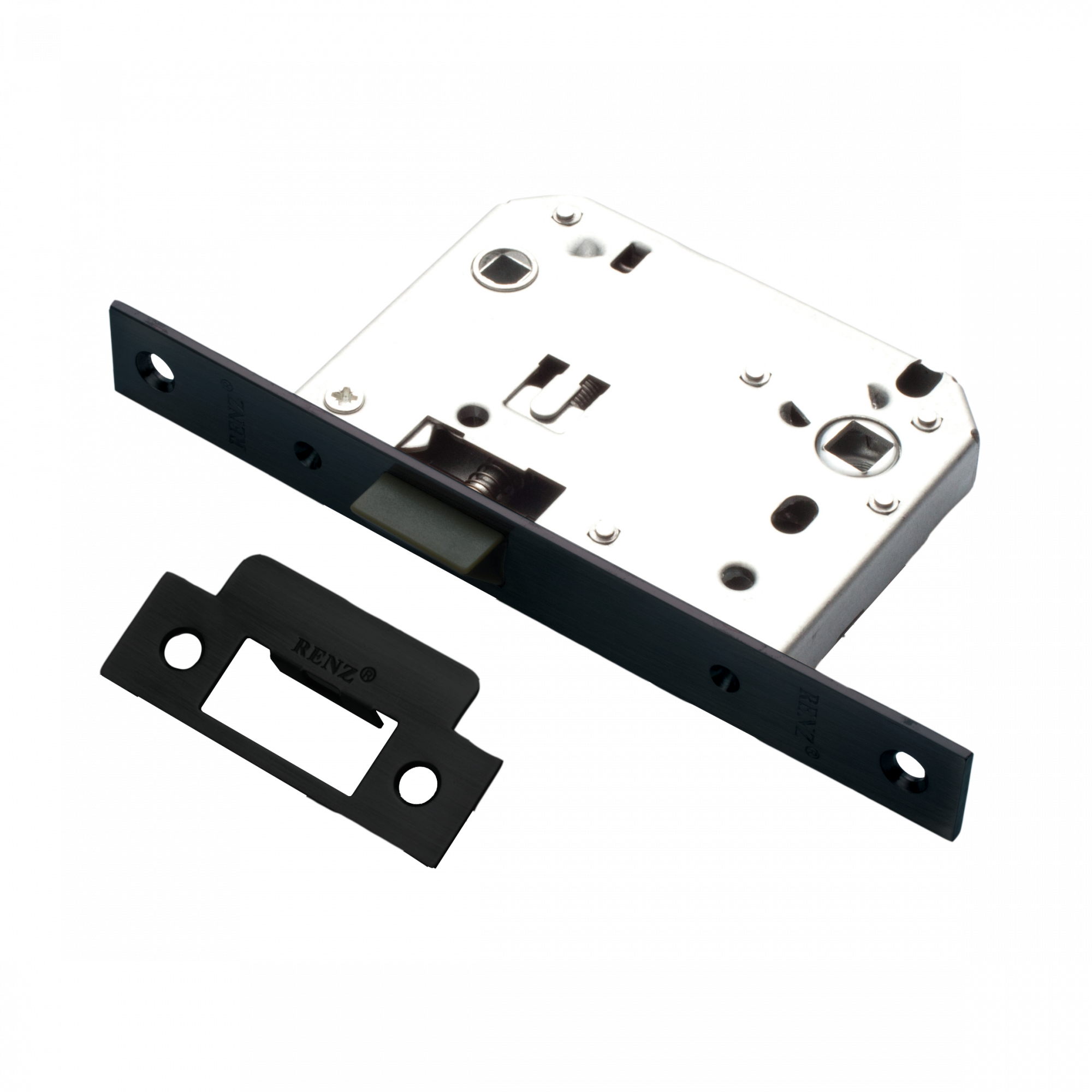 Защелка сантехническая RENZ INLB 2070 plastic Black пластиковый язычок, черный