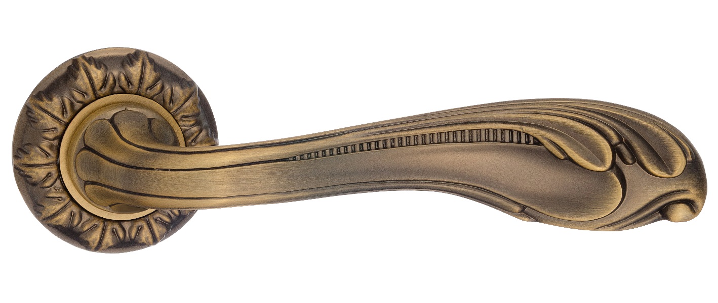 Ручка дверная Classic RENZ INDH 64-10 CF "Фабриано", кофе, декорат. роз.