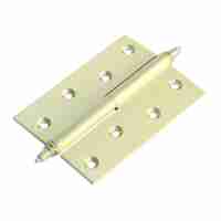 Комплект 8 шт. - Петля дверная латунная с короной толщ 3 мм. правая Morelli MB 100X70X3 SG R C матовое золото