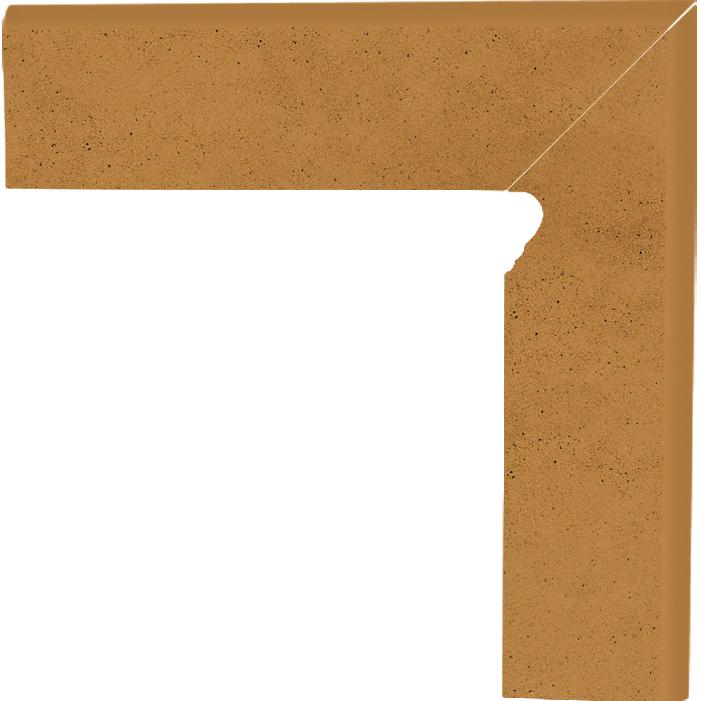 Плитка клинкерная плинтус правый Paradyz Aquarius Brown 2-х эл 8,1х30