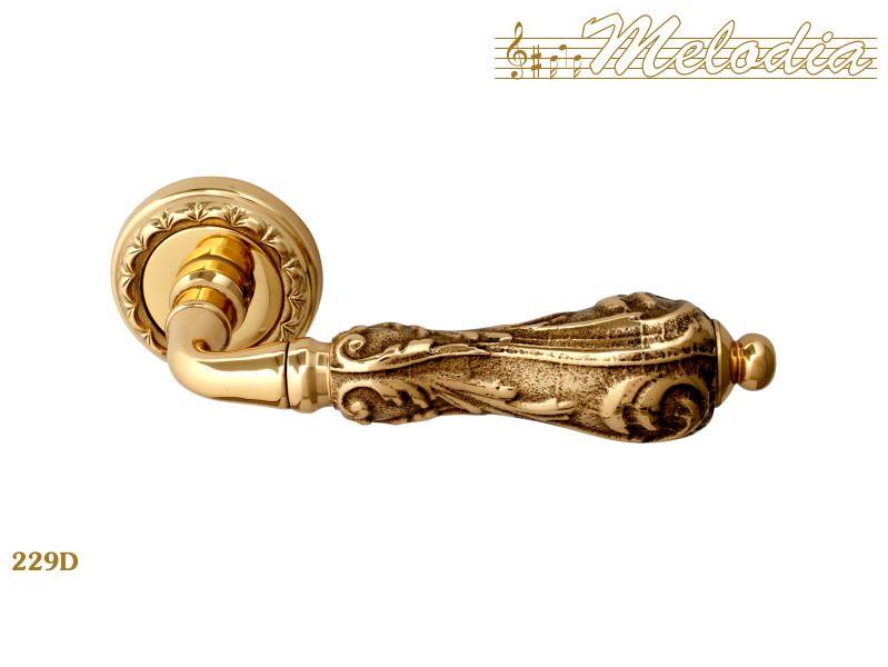 Ручка дверная межкомнатная Melodia 50D Libra 229D Полированная латунь