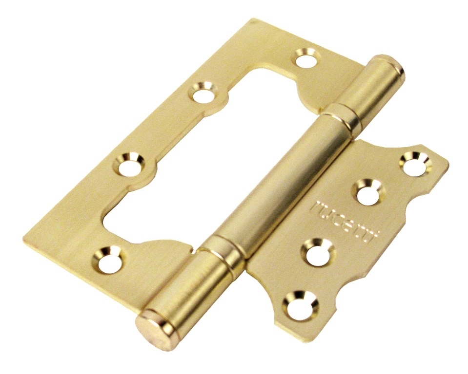 Петля дверная накладная без врезки (бабочка) Rucetti RFH-100*75*2,5 SG