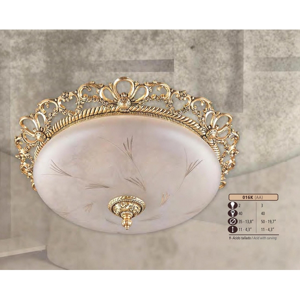 Светильник потолочный Riperlamp 016K/3 AA ACID WITH CARVING
