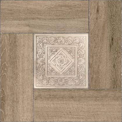 Плитка напольная ALMA Ceramica Ранчо на сером коричневая ПГ3РЧ724/ TFU03RNC724 41,8х41,8