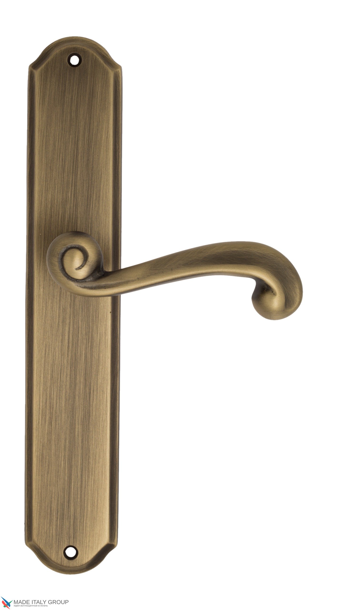 Дверная ручка Venezia "CARNEVALE" на планке PL02 матовая бронза
