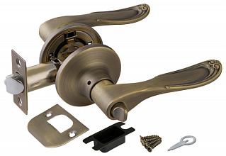 Ручка защелка (кноб) дверная нажимная Punto 6030 MAB-B фик. мат. бронза