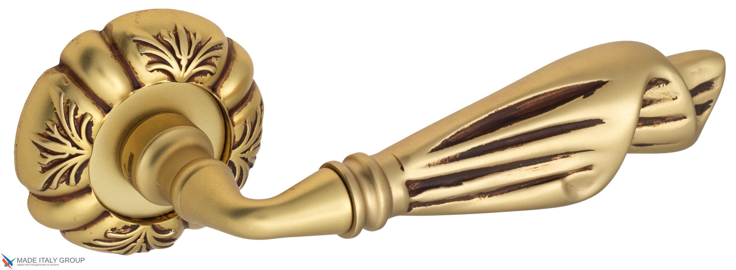 Дверная ручка Venezia "OPERA" D5 французское золото + коричневый