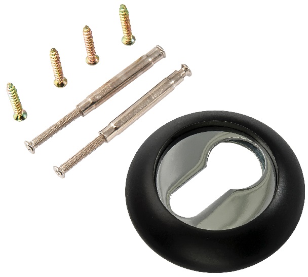 Накладка на цилиндр RENZ INET (N) 08 B/CP черн/хр.бл.