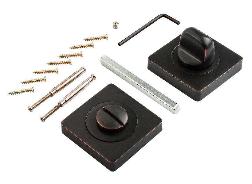 Завертка к ручкам RENZ INBK 02 ABB BIG, черн брон с пат