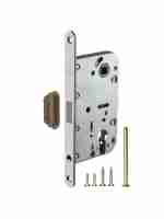 Замок межкомнатный под цилиндр Fuaro MAGNET M85C-50 SN (матовый никель) (new plate)