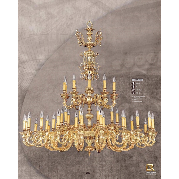 Подвесная люстра 540A 540A/40+10 AB SWAROVSKI