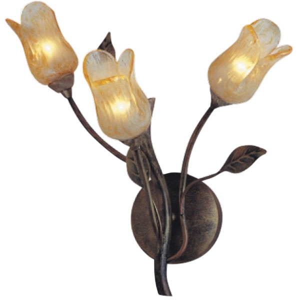 Бра N-Light BX-0205/3B gold with clear red