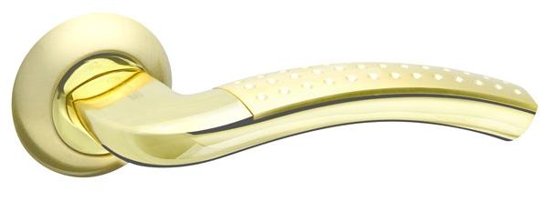 Ручка дверная межкомнатная Fuaro Intro RM SG/GP-4 матовое золото/золото