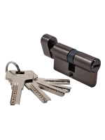 Ключевой цилиндр высокой секретности Morelli HS 60CK BN с заверткой (60мм 25+10+25), цвет - черный никель