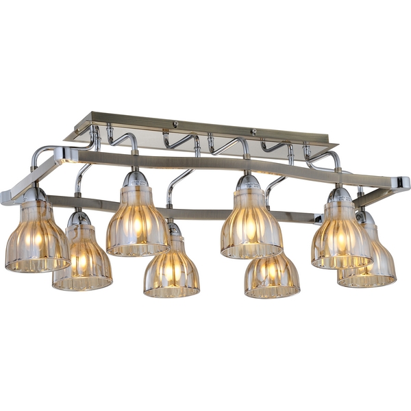 Люстра потолочная N-Light 411-08-53CAB chrome + antique brass