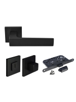 Комплект дверных ручек Morelli MH-54-S6 BL с заверткой MH-WC-S6 BL + замок M1895 BL, цвет черный