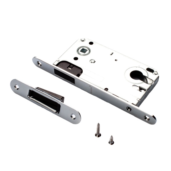 Замок дверной под цилиндр магнитный RENZ ININMagn 85 C под цил., хром бл.