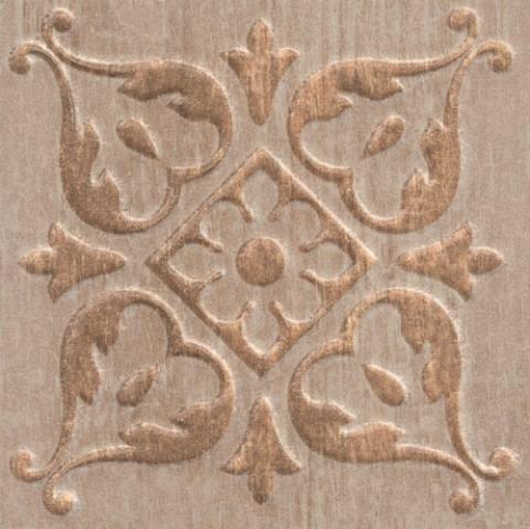 Керамогранит Kerama Marazzi Браш Вуд STG/A482/SG1550 беж вставка 9,9х9,9