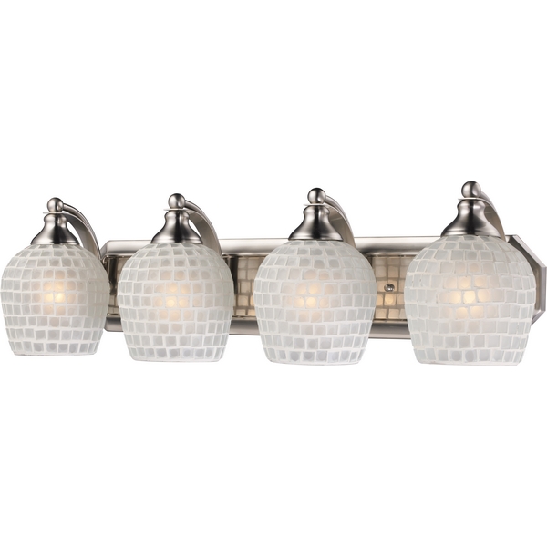 Бра N-Light 570-4N-WHT satin nickel / white