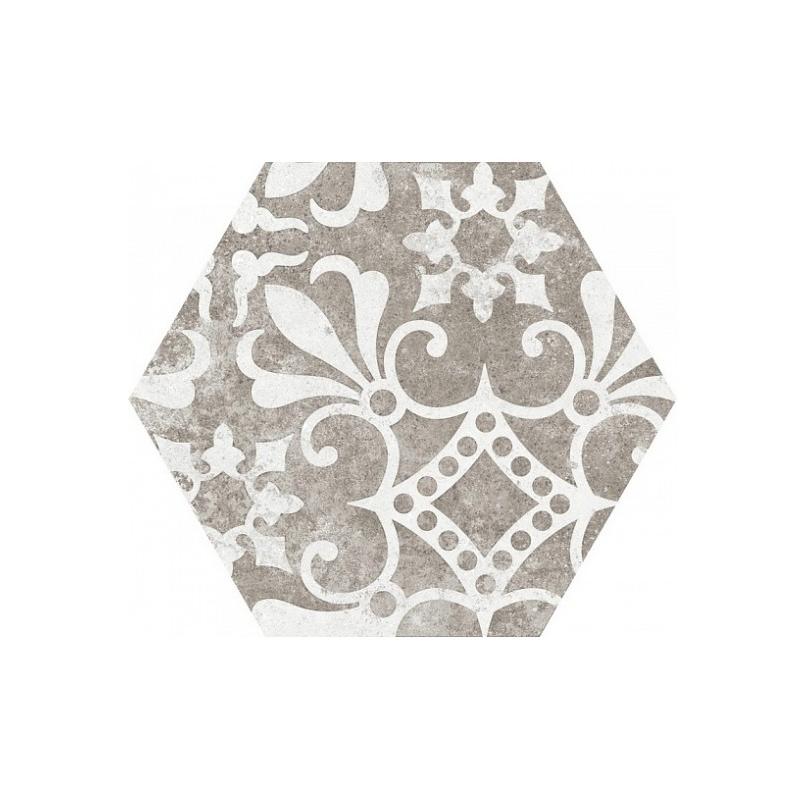 Керамогранит Equipe Hexatile Cement Garden Grey декор 17,5х20