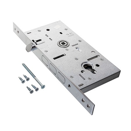 Замок под цилиндр с защелкой Kale Kilit 282RD-85BS60-CP-(w/o SP, w/o Ros)-WB 282RD000016 хром