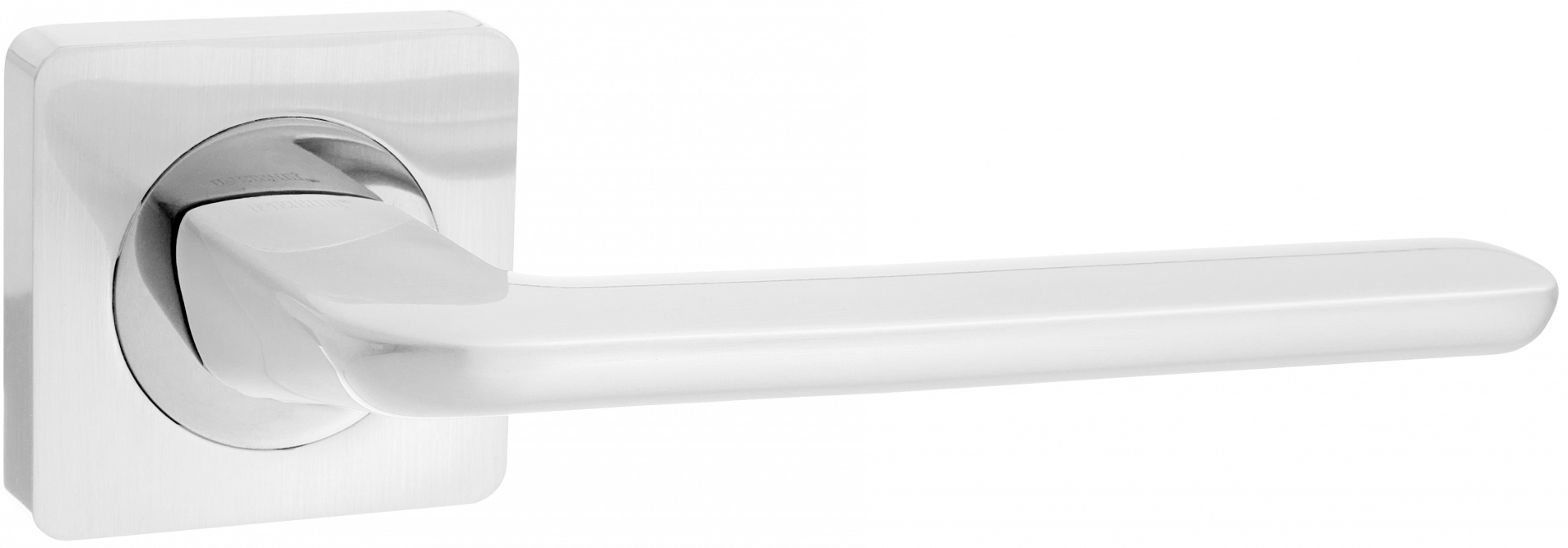 Ручки дверные RENZ INDH 95-02 SW/CP Лана супер белый/хром блестящий