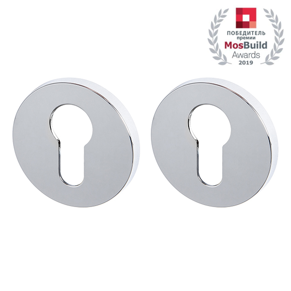 Накладка дверная с круглым основанием под цилиндр Armadillo CYLINDER ET URS CP-8 хром