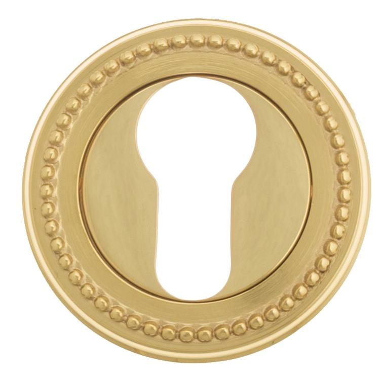 Накладка дверная с круглым основанием под цилиндр Venezia Cyl-1 D3 полированная латунь