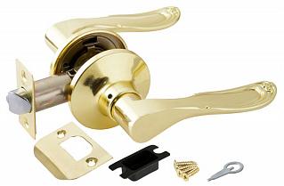 Ручка защелка (кноб) дверная нажимная Punto 6030 PB-P без фик. золото