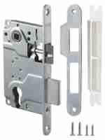 Замок дверной межкомнатный под цилиндр Armadillo LH 25-50 SN BOX матовый никель