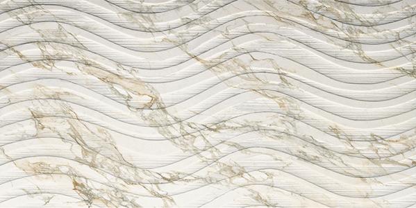 Керамогранит Impronta Marble Experience Calacat.Gold Sq. Onda настенная 120х60