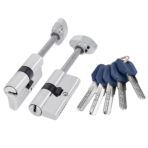 Цилиндровый механизм со штоком Punto Z407/85 mm (50+10+25) CP хром 5 кл.