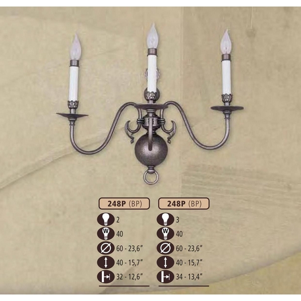 Бра Riperlamp 248P/3 BP