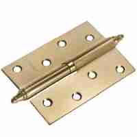 Комплект 4 шт. - Петля дверная разъемная стальная с короной левая Morelli MS 100X70X2.5 L AB бронза