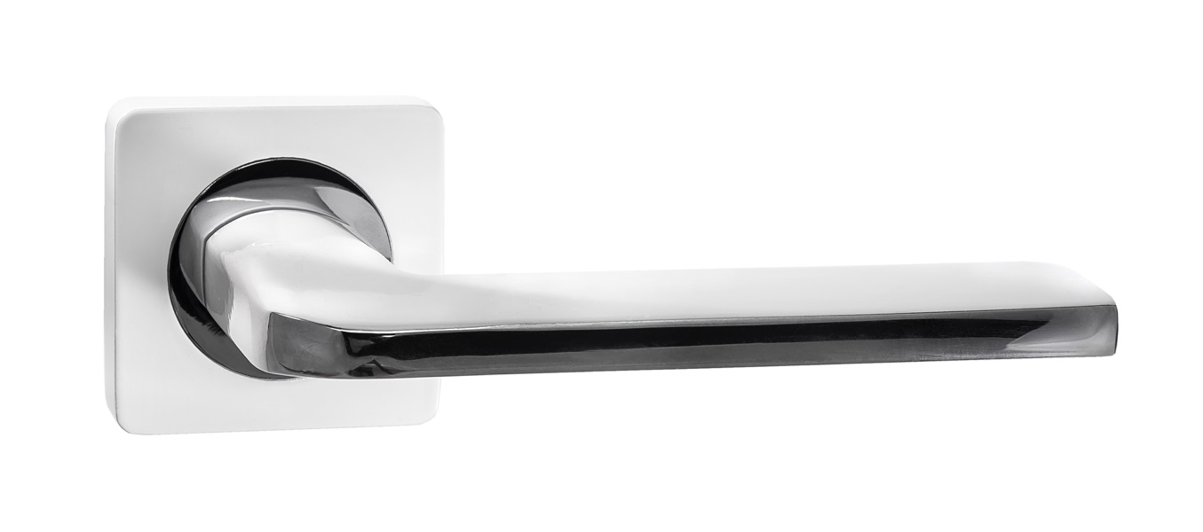 Ручка дверная Black&White RENZ INDH 97-02 SW/CP "Кераско", суп.бел./хр.бл.КВ