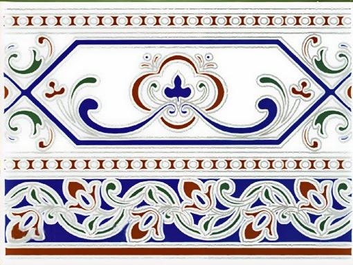 Плитка керамическая Ribesalbes Cenefa Cadiz бордюр 15х20