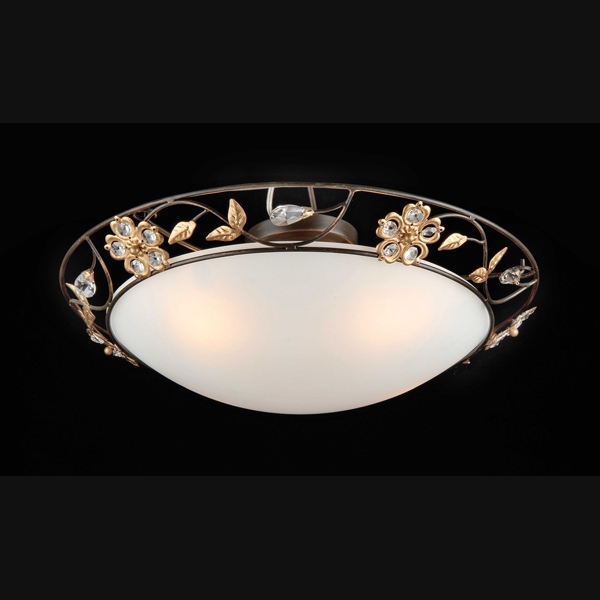 Светильник потолочный круглый Natali Kovaltseva Diana 10434/4C BRASS