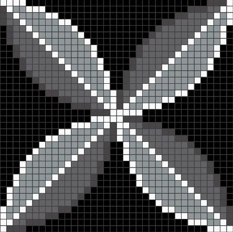 Мозаика Alma Панно 15 MZ-02 Black чип 15х15 59х59