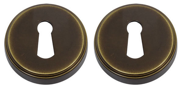 Накладка под ключ буратино на круглом основании Colombo CD 1003 BB прор BR бронза Piuma